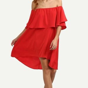 NWOT SHEIN Off-The-Shoulder Ruffle Dress